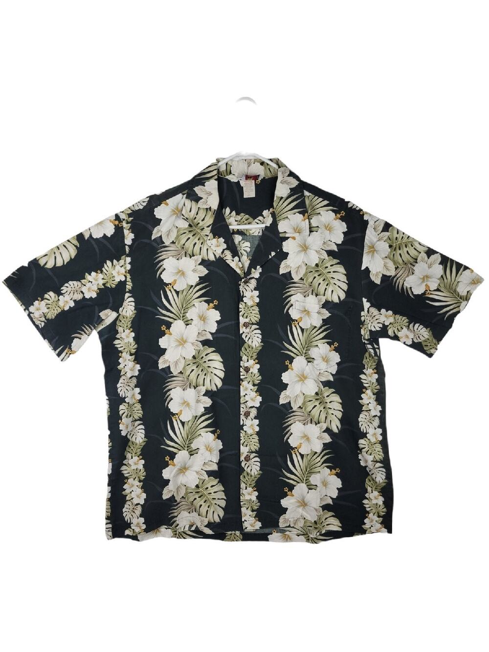 Pacific Legend Floral Hawaiian Beach Hibiscus Shirt Green Size 2XL Button Up